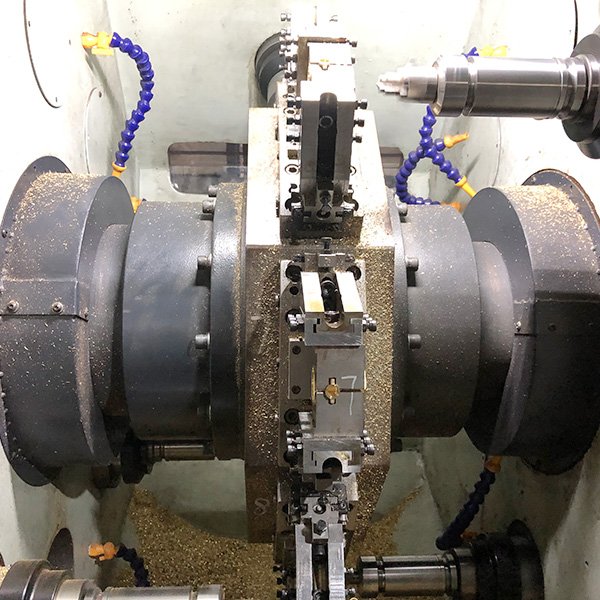 Combined Turning Milling Boring Drilling Tapping Processing 6 - 18 units CNC rotary turret Transfer Machine for Copper Valve