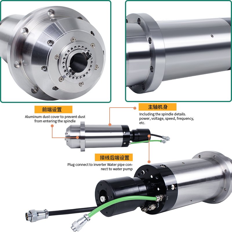 Bt30 11kw ATC Axis Motor 18000rpm 140mm Cylinder CNC Servo Automatic Tool Change Spindle Motor