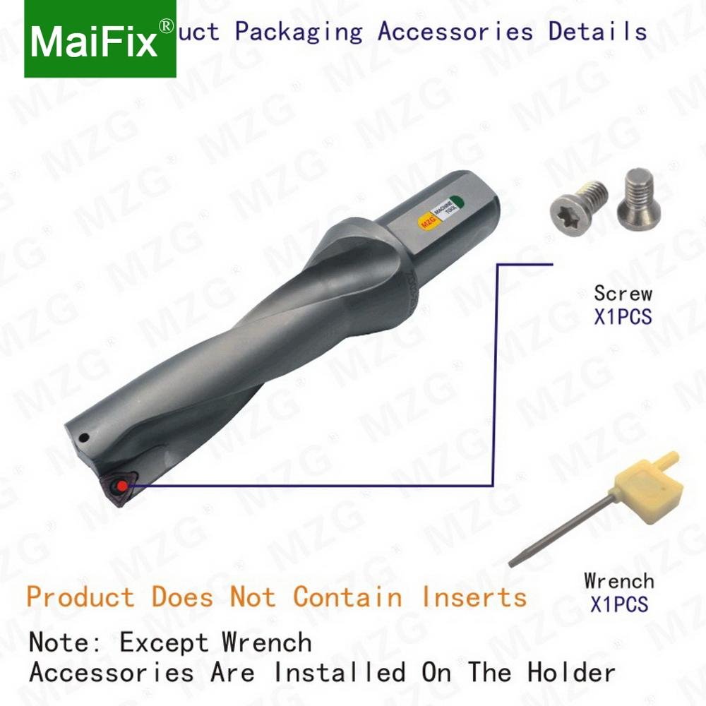Maifix D3 WCMX Carbide Inserts 15mm Shank CNC Boring Center Machining Metal Drilling Tools 3 Times U Fast Drills