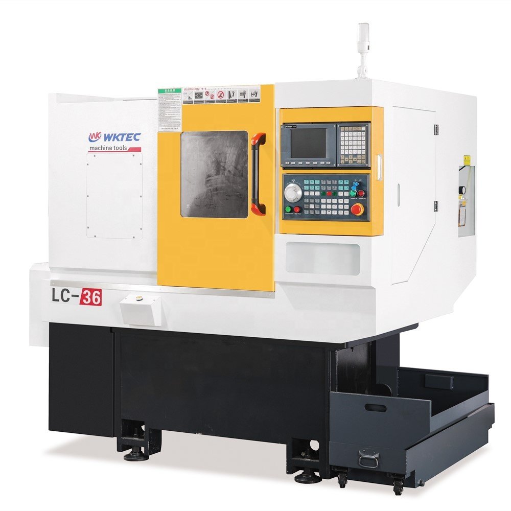 4 Axis Slant Bed Min Boring Bars Lathe Heavy Duty Power Chuck Machine