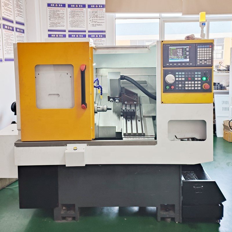 4 Axis Slant Bed Min Boring Bars Lathe Heavy Duty Power Chuck Machine