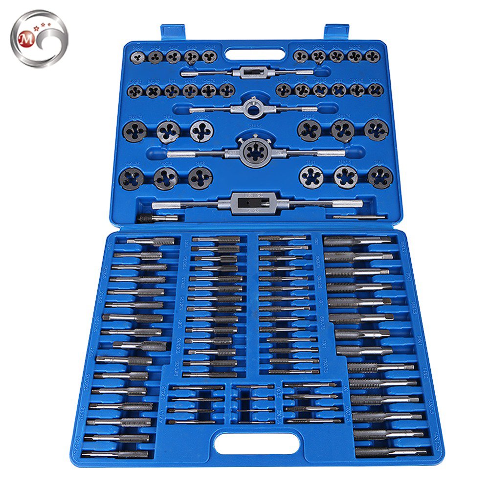 GOLDMOON 110pcs Professional Hand Tools Metric M2 to M18 Tap And Die Set For Sale