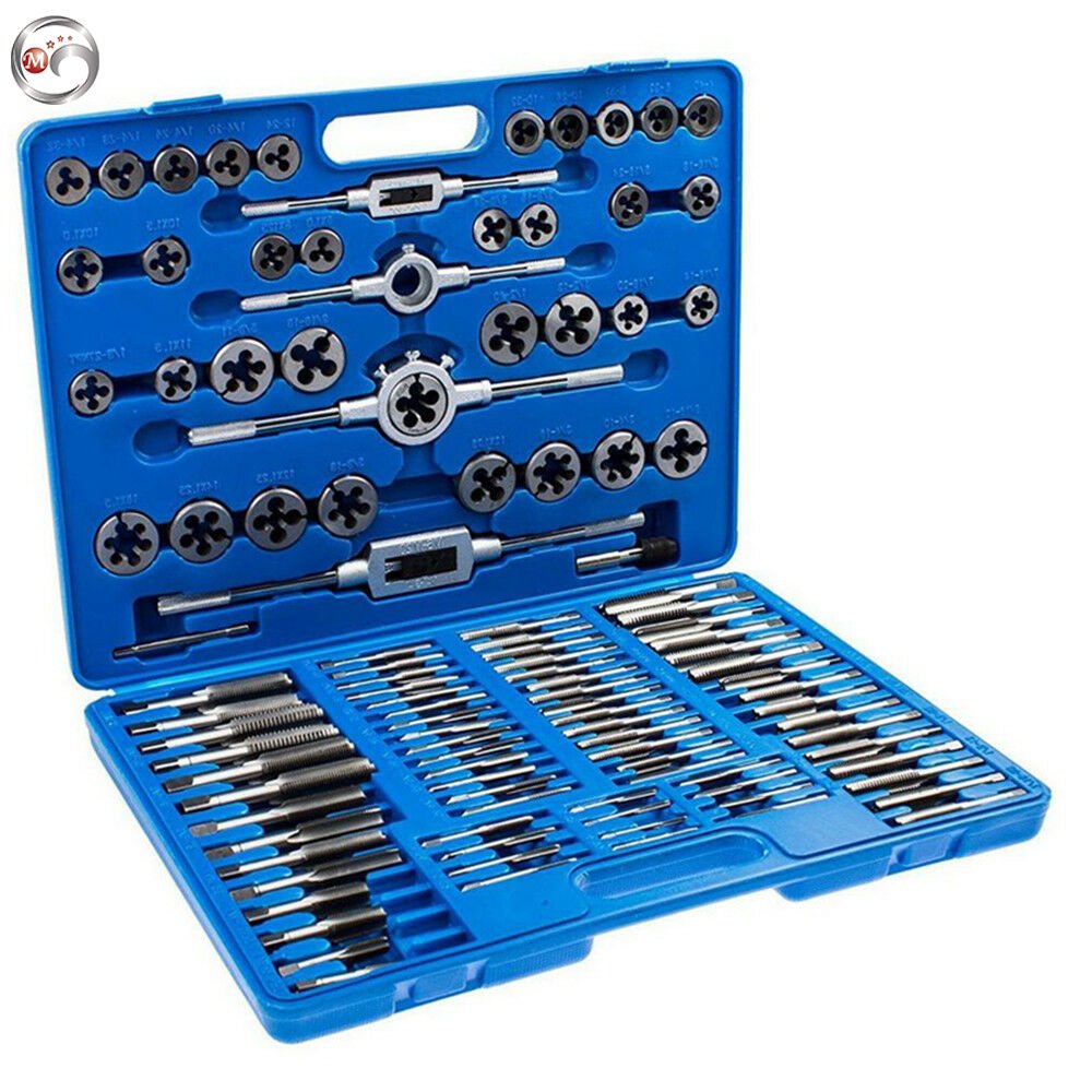 GOLDMOON 110pcs Professional Hand Tools Metric M2 to M18 Tap And Die Set For Sale