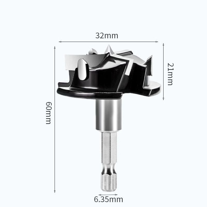 Positionable Alloy Steel Wood Hole Saw Auger Opener Woodworking Hinge Hole Drilling Boring Bit Cutter