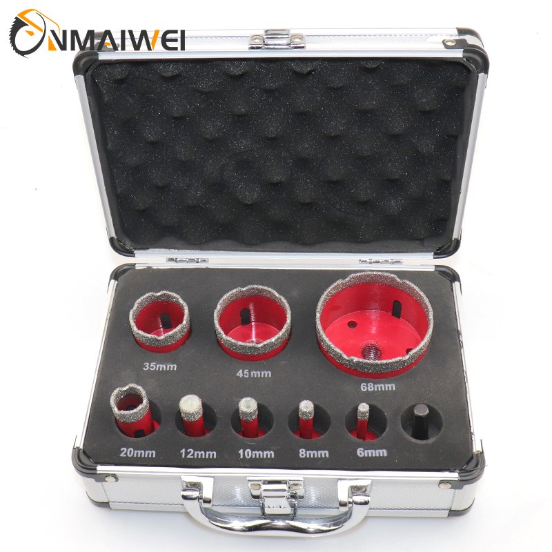 Vacuum Brazed ceramic drill bits Drilling Core Bit Diamond Hole Saw 3 3/8 Cutter Diamond Drill Bit Set