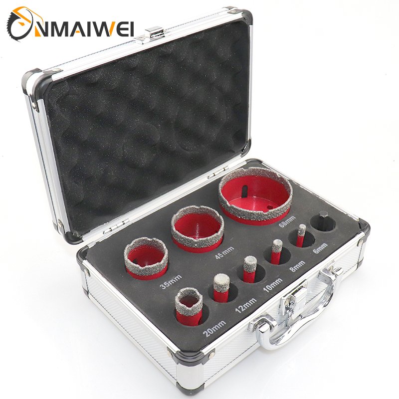 Vacuum Brazed ceramic drill bits Drilling Core Bit Diamond Hole Saw 3 3/8 Cutter Diamond Drill Bit Set