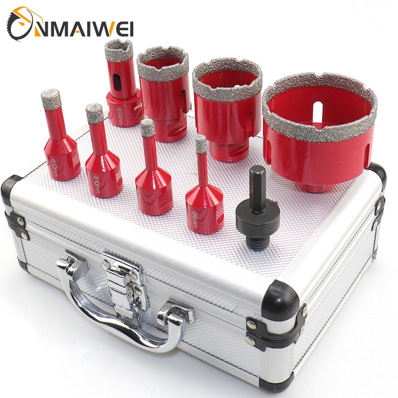 Vacuum Brazed ceramic drill bits Drilling Core Bit Diamond Hole Saw 3 3/8 Cutter Diamond Drill Bit Set