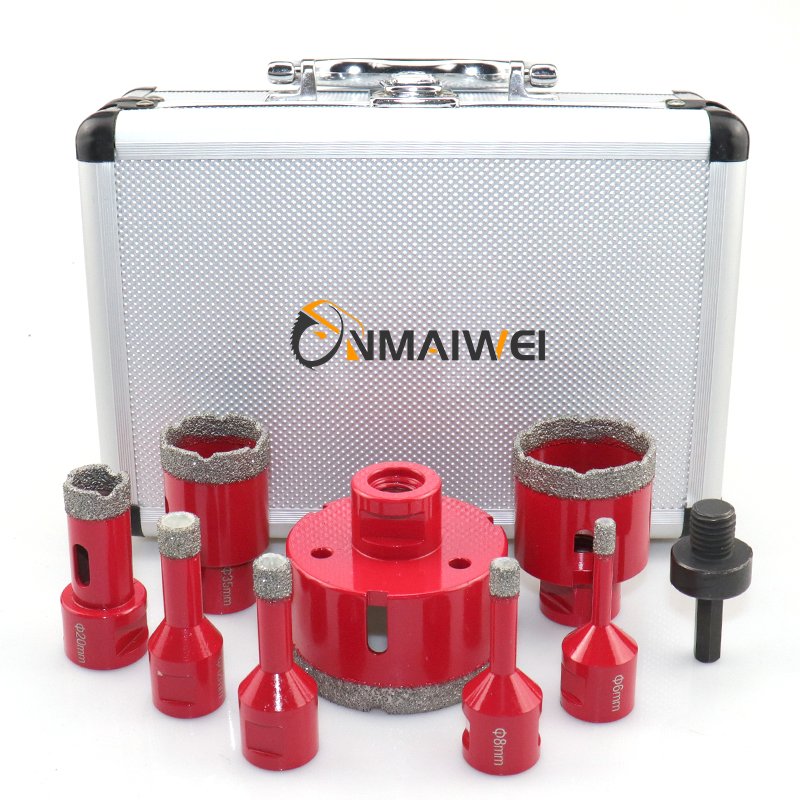 Vacuum Brazed ceramic drill bits Drilling Core Bit Diamond Hole Saw 3 3/8 Cutter Diamond Drill Bit Set