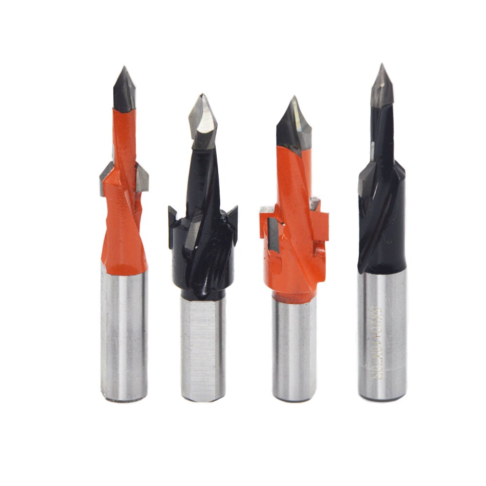 High Speed CNC Machinery Parts Tool Woodworking Brazed Carbide Router End Mill TCT Timber V Point Boring Drill Bit