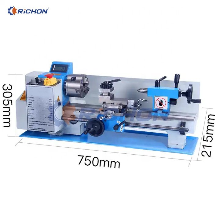 7x14 Mini Lathe Metal Turning Lathe spindle bore 32mm 550W factory directly sell Mini Metal Bench Lathe Machine