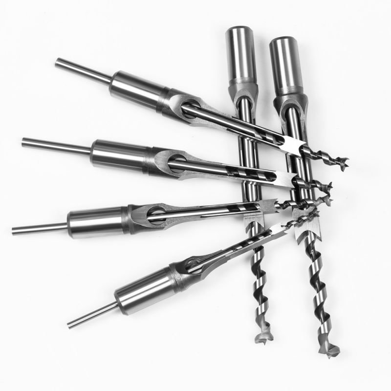 Woodworking Tools Wood Door Keyhole Opening Slotting Square Hole Drill Mortise Chisels Bit For Mortising Machine