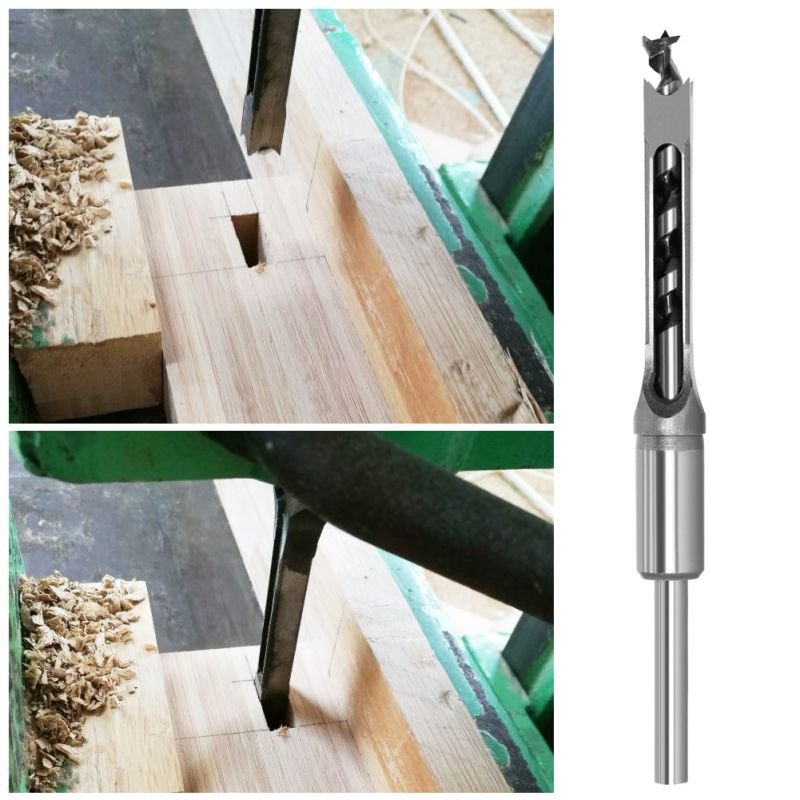 Woodworking Tools Wood Door Keyhole Opening Slotting Square Hole Drill Mortise Chisels Bit For Mortising Machine