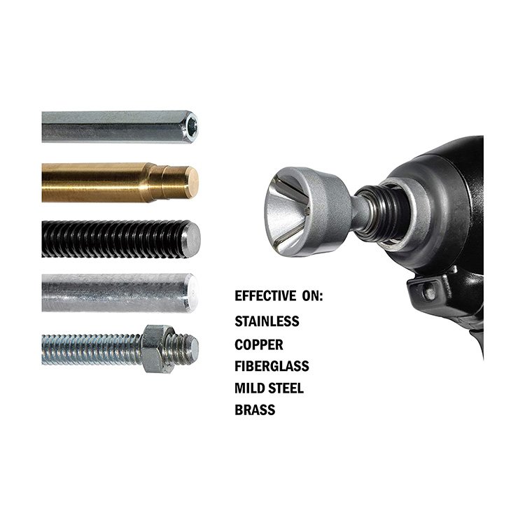 Deburring External Chamfer Drill Bit Tool Quick Release Shank Remove Burr Tools For Repairing Damaged Bolt