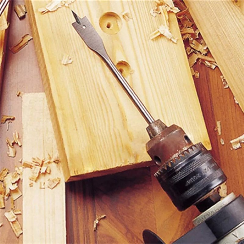 Flat Wood Drill Bit Set Metric 6mm-38mm Holes Woodworking Boring Tool Hex Shank