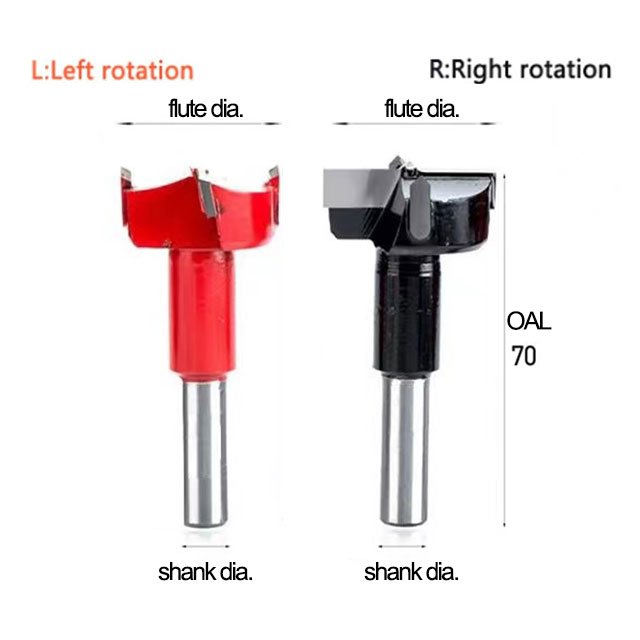Solid Carbide Hinge boring Bit for Wood and board 35*70R