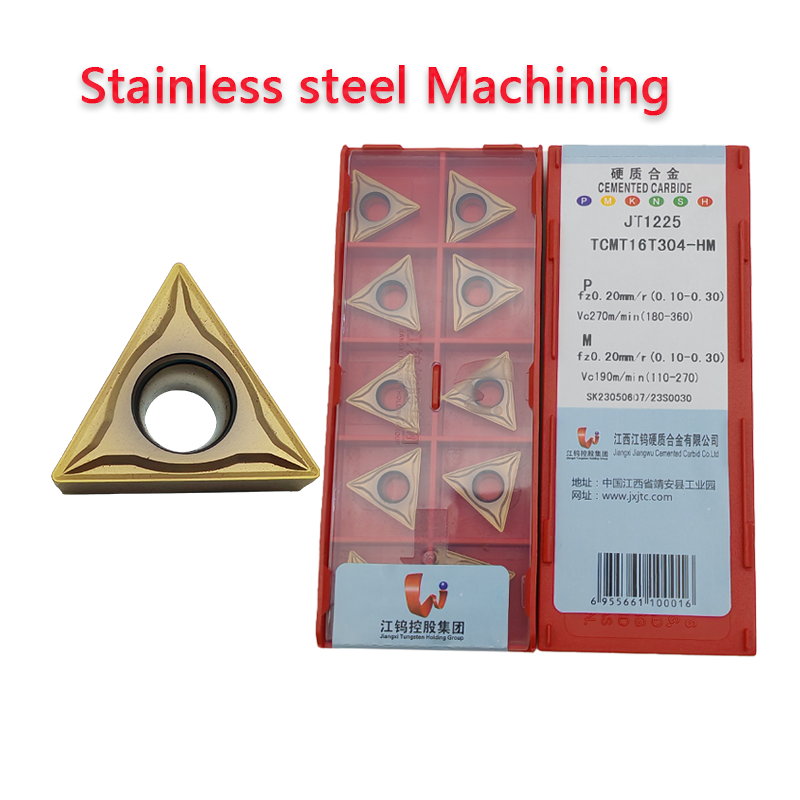 TCMT16T304 hard alloy CNC blade turning stainless steel adopts physical coating and reversible CNC blade TCMT16T308
