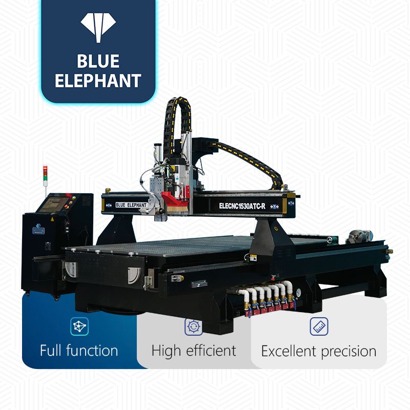 Multi-functional wood ATC CNC router machine with horizontal spindle and rotary device for Furniture industry for sale