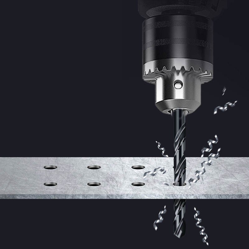 High Speed Steel Coated Black Straight Round Shank Metal Wood Drilling Twist Drill Bits With 118 Degree Split Point