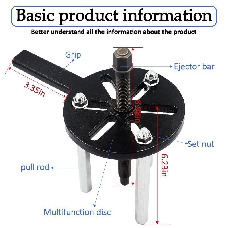 Rama Multifunctional Universal Three Claw Puller Inner Hole Bearing Extractor and Disassembly Tool for Vehicle Maintenance