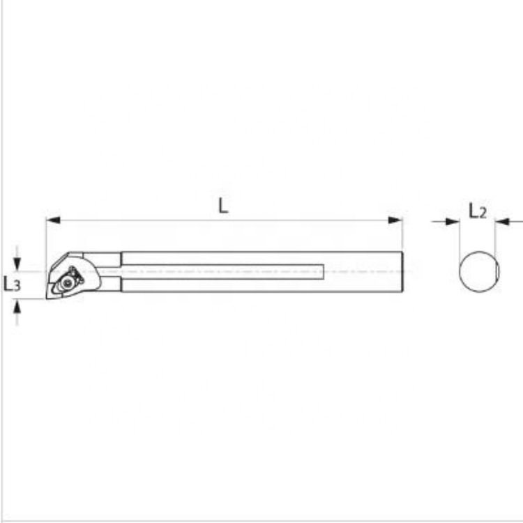 High anti vibration Tungsten carbide tapper shank ,solid screwed Boring bar steel 50/12 mm for milling machine 250036 50/12