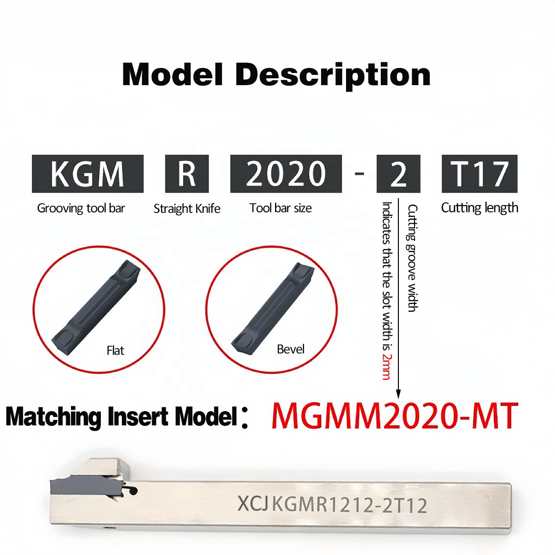 XCJ KGMR CNC External Grooving Tool Holder KGML GMM grooving carbide insert Turning Lathe Cutter Boring Bar