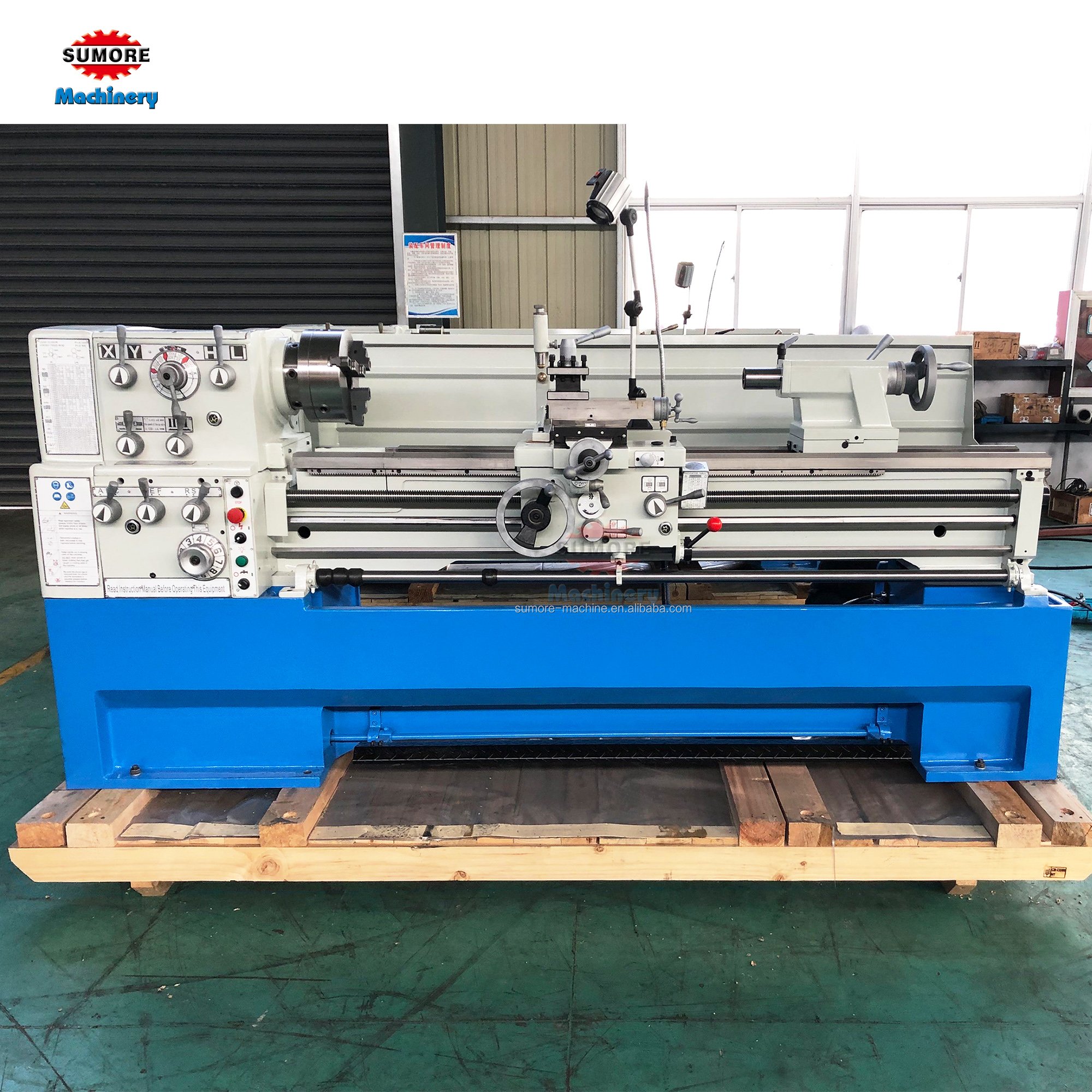 2000mm Lathe Taiwan Torno Paralelo C6241 C6246 With Spindle Bore 82mm SUMORE SP2114