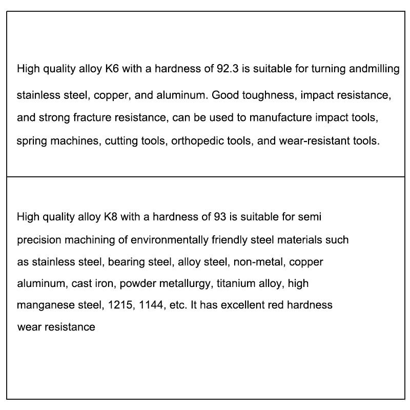 K6 high-quality brazed hard alloy 2020 square ISO03 DIN4978 drill bit bending side bending tool oblique side milling cutter
