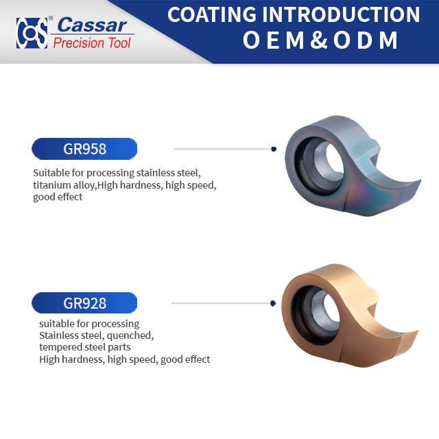 Cassar MB07/09/11 GR928 Comma Small Grooving Inserts Tungsten Carbide cnc lathe machine cutter tools