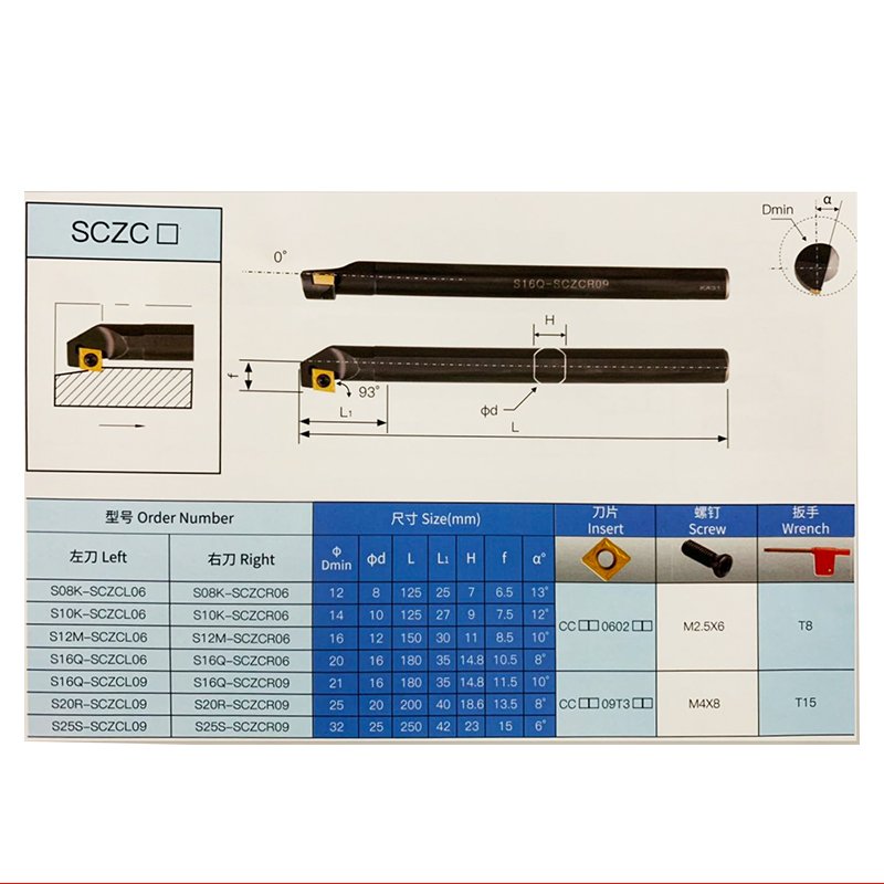 CNC Turning Tool S08K-SCZCR06 CNC boring bar for CCMT Insert