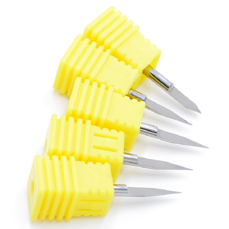 4mm Tungsten Steel Flat-Bottomed Sharp Knife PCB Engraving Bit V-Shaped Tip Milling Cutter CNC Polishing Knife Tool