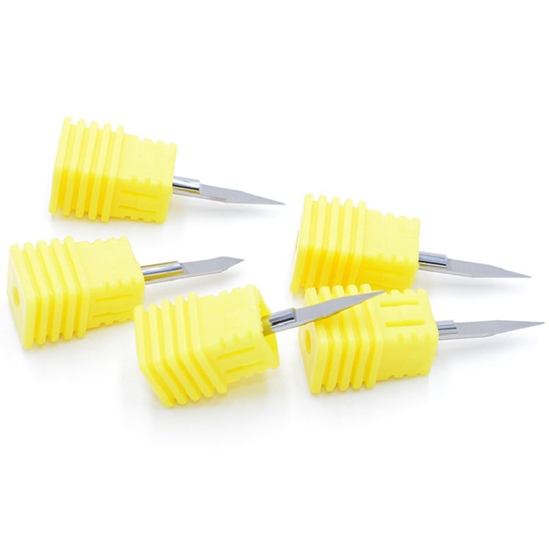 4mm Tungsten Steel Flat-Bottomed Sharp Knife PCB Engraving Bit V-Shaped Tip Milling Cutter CNC Polishing Knife Tool