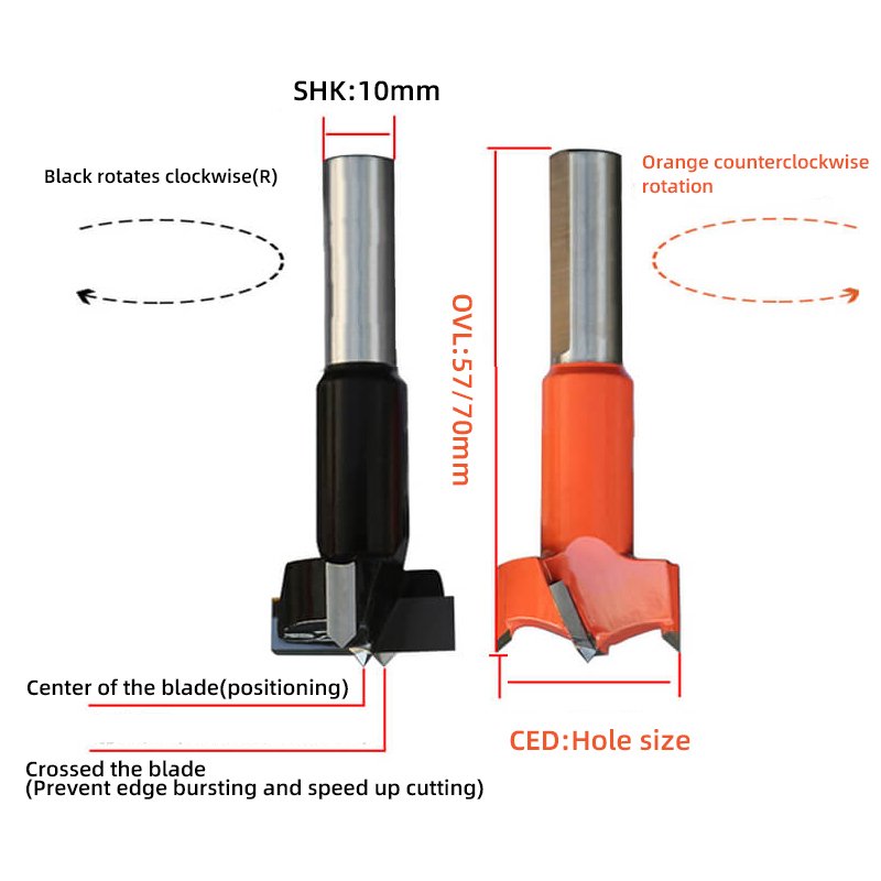 WEIX Extreme Uselife Tungsten Carbide Tipped Drill Bit Hinge Boring Bit for Woodworking CNC Drilling Machine