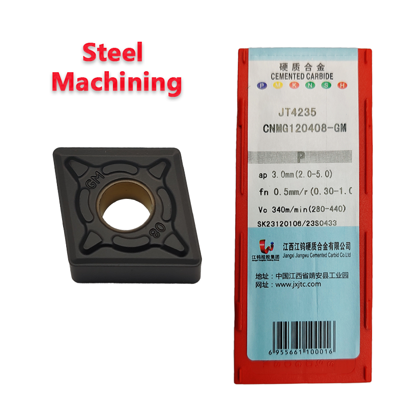 CNMG120404 adopts chemically coated hard alloy turning boring steel parts with CNC inserts that can be rotated CNMG1204