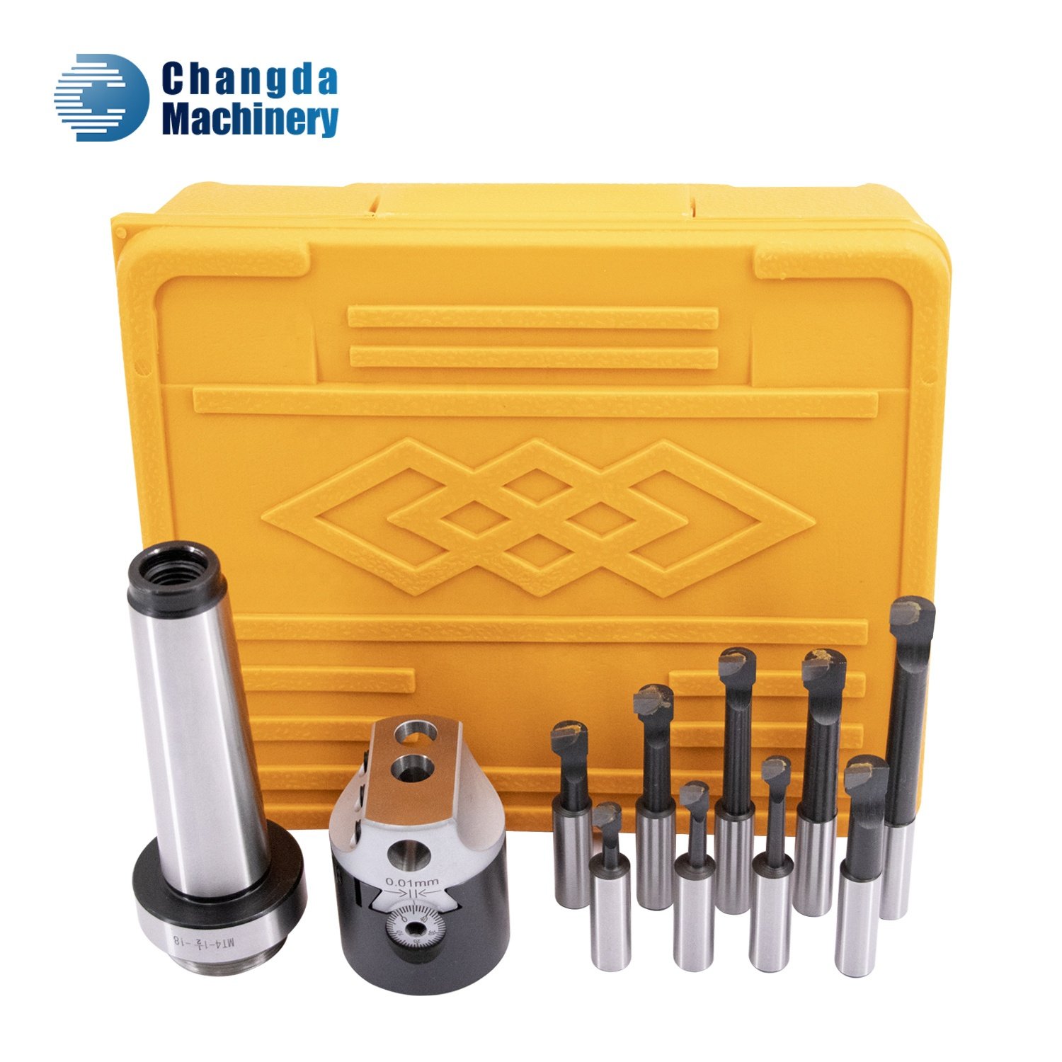 Machine Tools F1 Type 50mm Adjustable Boring Head for Milling Machine 2 inch Rough Boring Head With 9PCS Cutters boring headSet