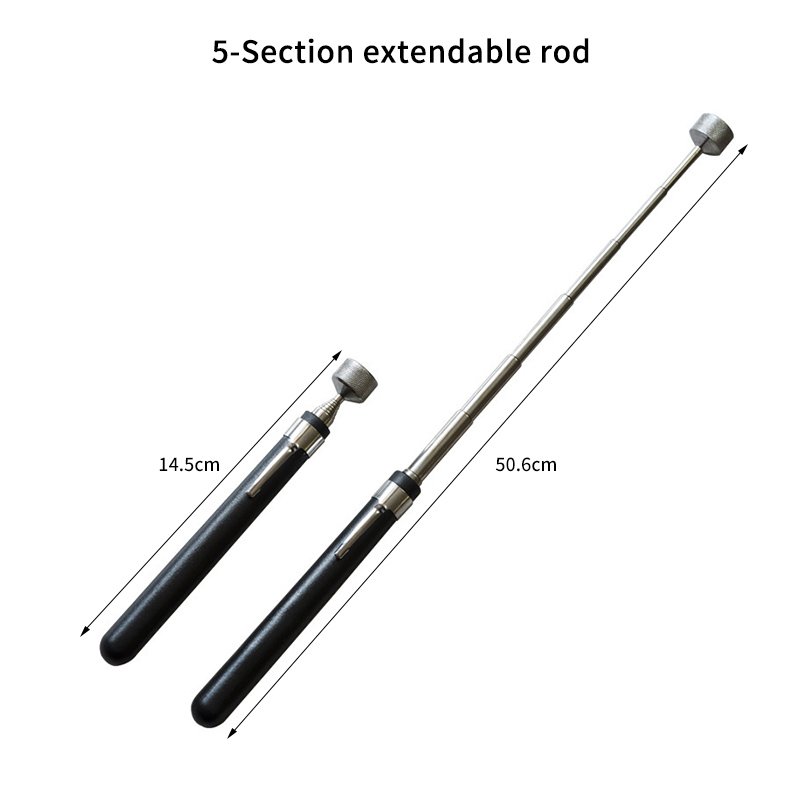 Telescoping magnet stick 5 Lb 8 Lb bhand pickup clip retrieving telescoping magnetic tools with logo