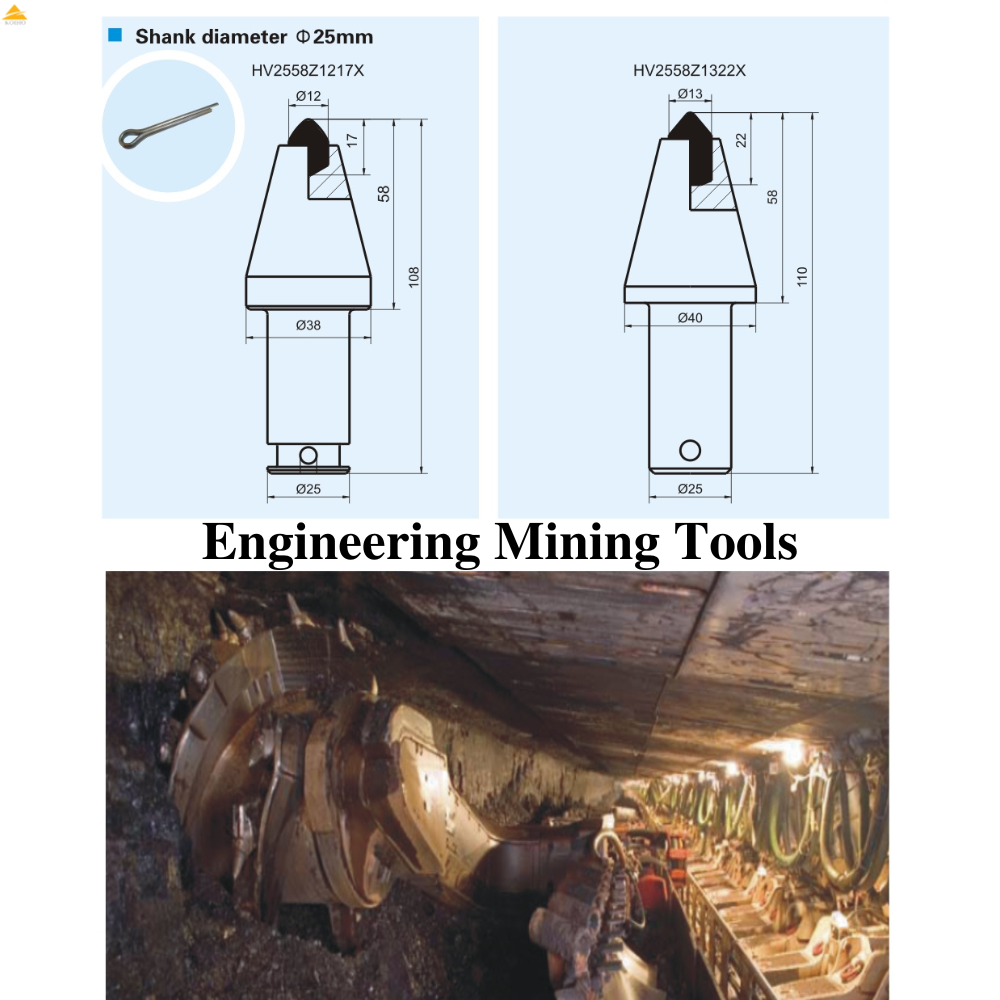 Alloy shearer picks for coal mines Mine boring machine accessories wear-resistant coal pick customization