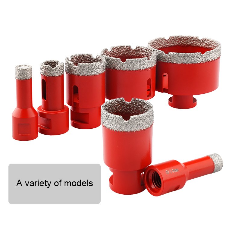M14 Steel Diamond Drill Bit Set 6mm Vacuum Brazed Core Drill Bit for Cutting Tile Concrete Marble