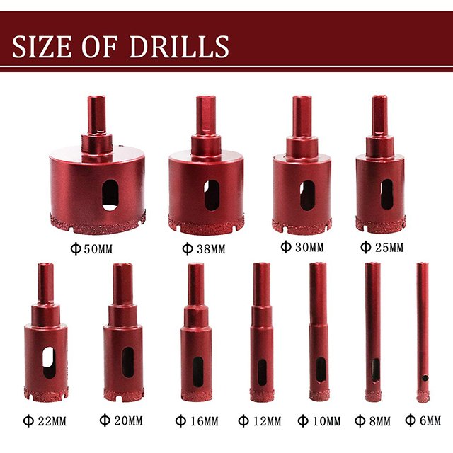 Vacuum Brazing drill Hole Opener for Granite Tile Porcelain Ceramic