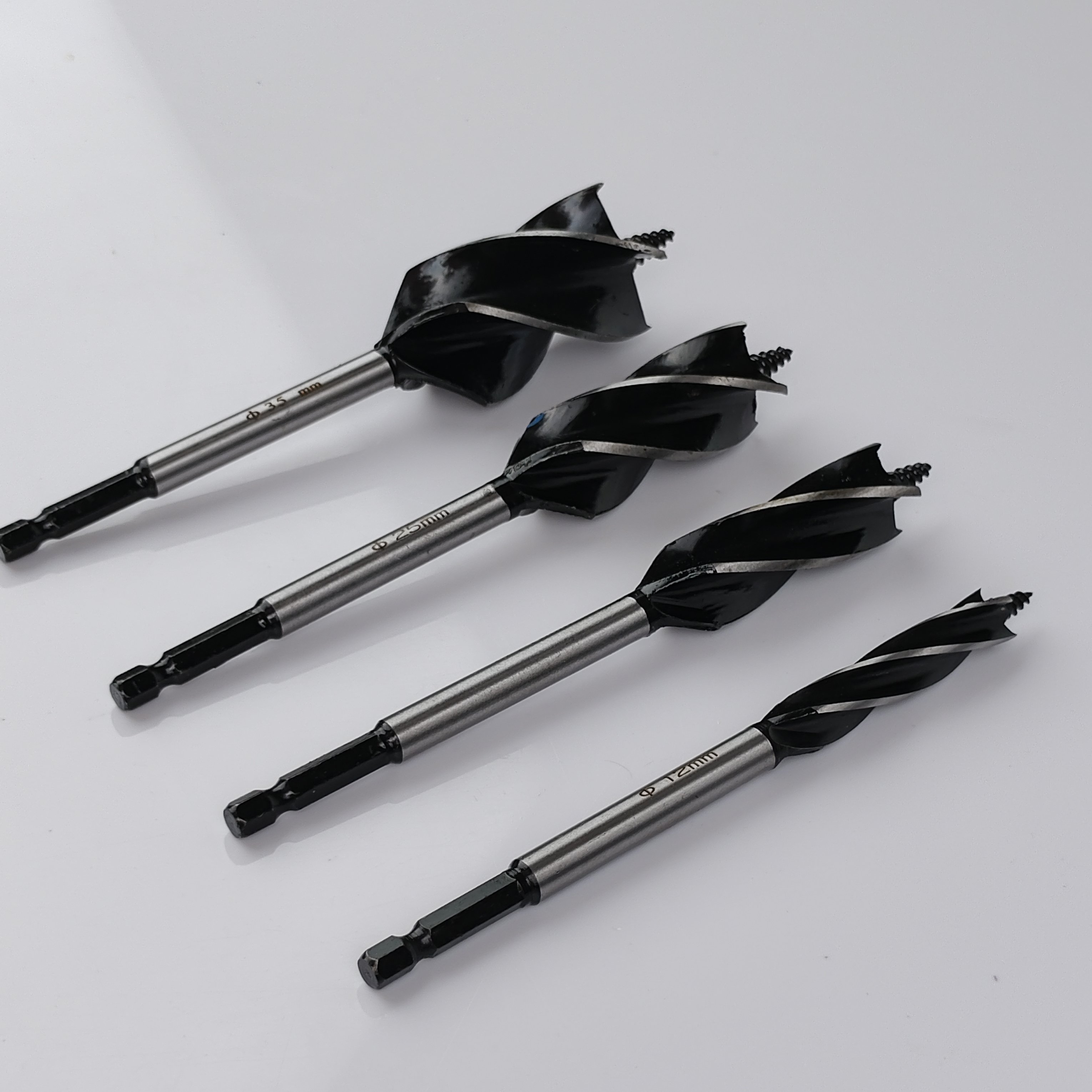 Woodworking Auger Drill Bit Sets High Carbon Steel Wood Boring Bits 4 Flute Cut Drilling Tool For Wood Door Lock
