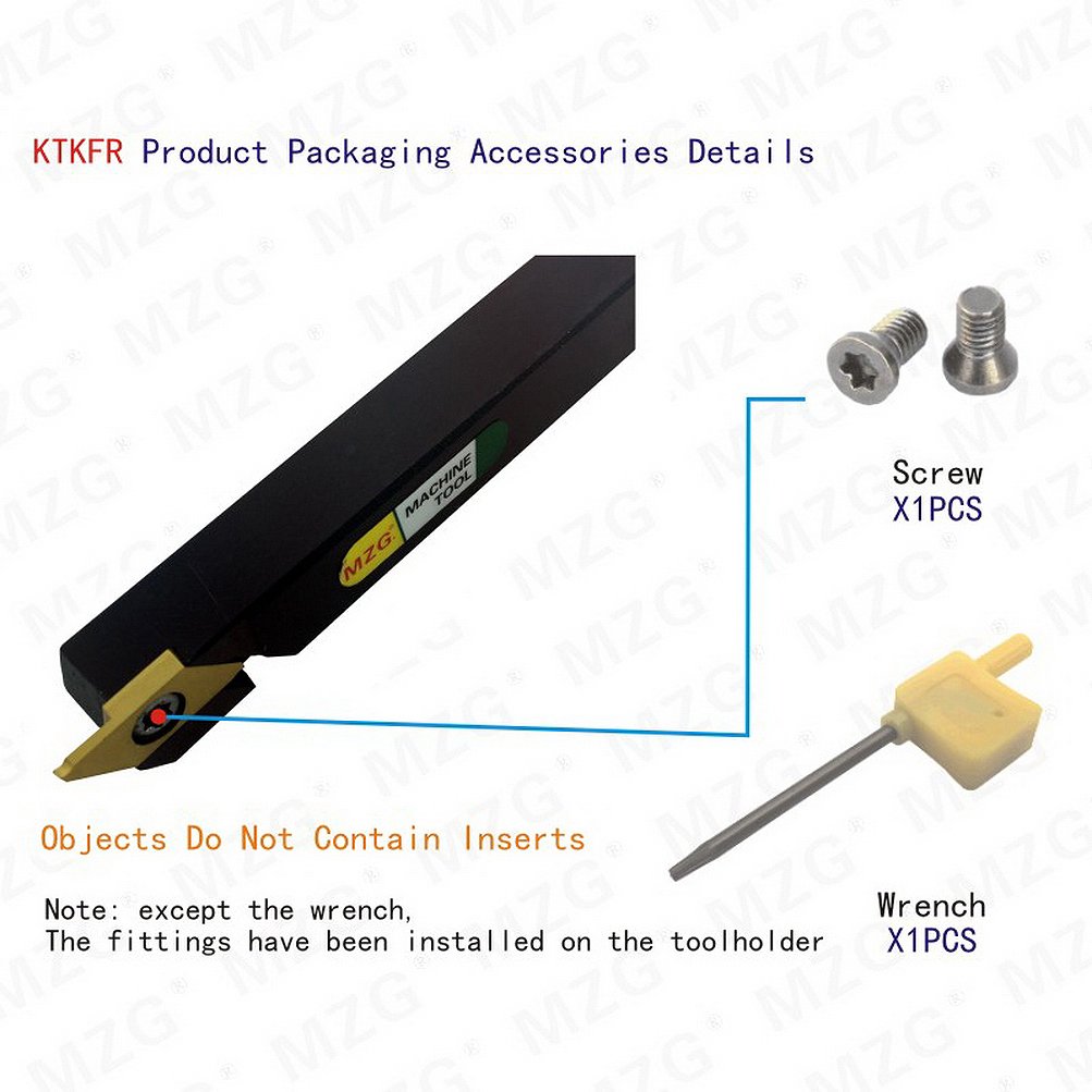 Maifix KTKFR1212 1010 0810mm Tool holder KTKFR CNC Lathe Boring Bar Parting TKF Insert External Grooving Turning Tool Holder