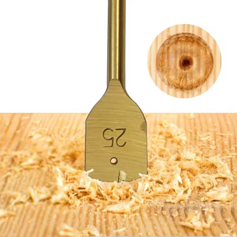 6pcs Titanium Coated Hexagonal Shank Spade Drill Bits Set Flat Boring Drill Bits Wood Drill Bits Power Tools