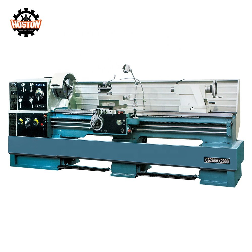 High Quality 105mm Spindle Bore Manual Metal Lathe Machine C6266A With 3000 Center Distance For Metal Processing