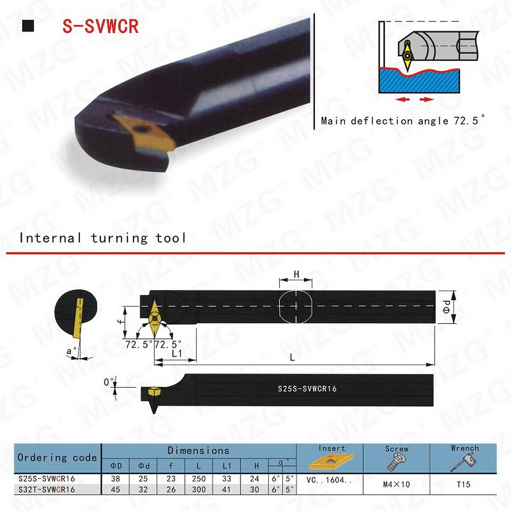 Maifix High Quality S Type SVWCR Inner Hole Shank Bar Boring for VC Insert CNC Lathe Machine Tools Internal Turning Holder