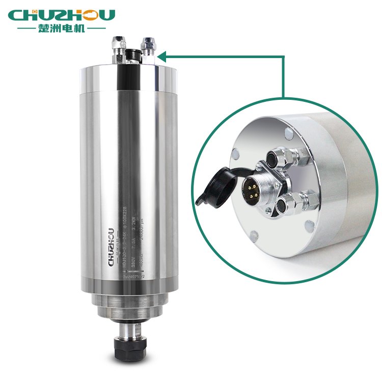 3KW Machine Tools Accessories Water Cooled Motor ER20 100mm Cnc Router High Frequency Wood Working Spindle For Metal Milling