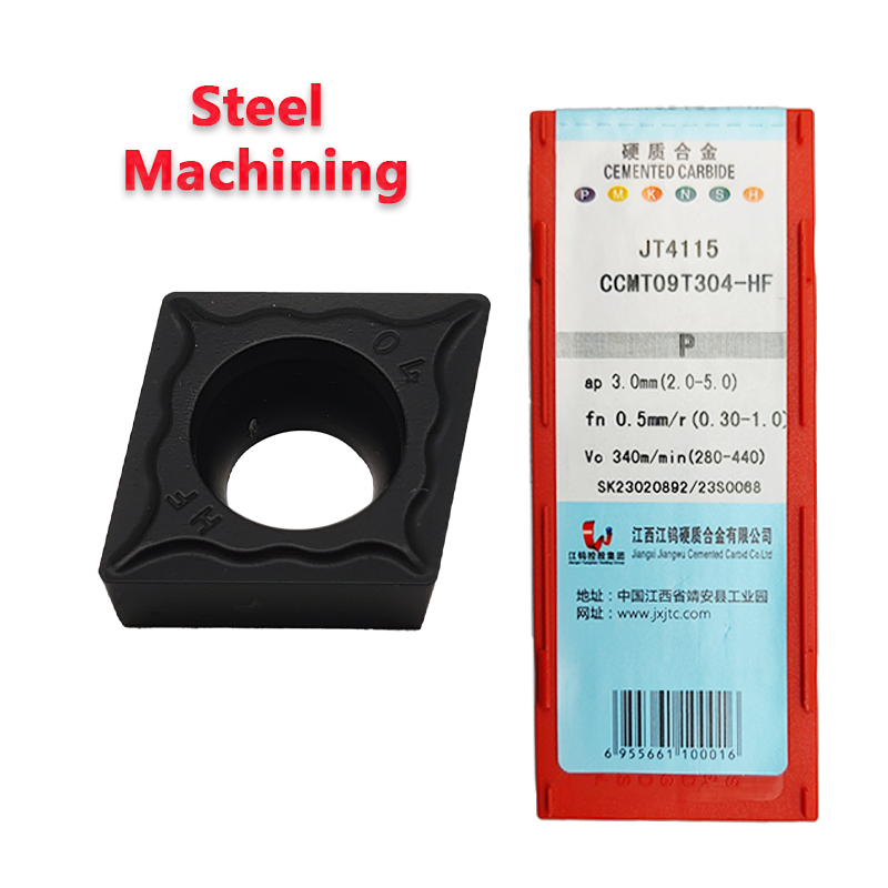 CCMT09T304 adopts chemically coated hard alloy turning boring steel parts with CNC inserts that can be rotated CCMT09T3