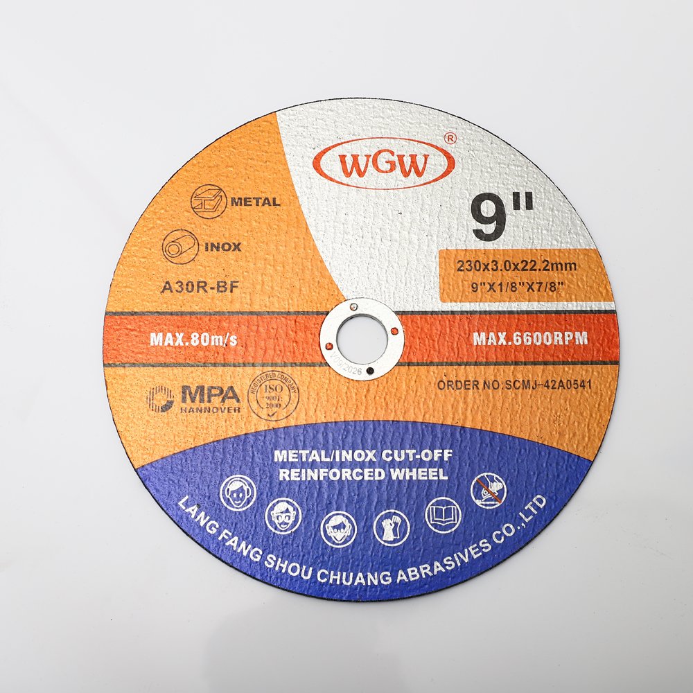 Japanese Quality 230x3x22.23mm 9 Inch Abrasive Discs Cutting Disc For Angle Grinders