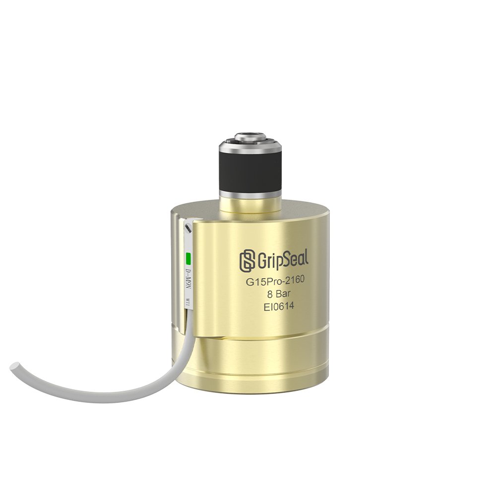 Leak test tool GripSeal G15Pro internal connector with magnetic sensor for leak-free automatic connection to tubes holes threads