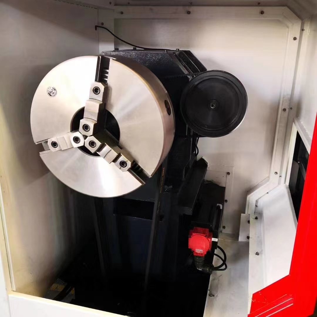 High quality CK6160 cnc lathe turning machine 130mm bore Double chuck lathe machine cnc