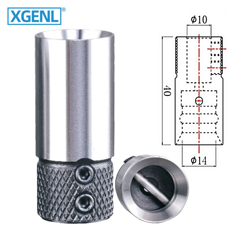 10x14x45mm Woodworking Brad Point Boring Drill reliable Cross Type Sleeve spring collet chuck Base Adapter