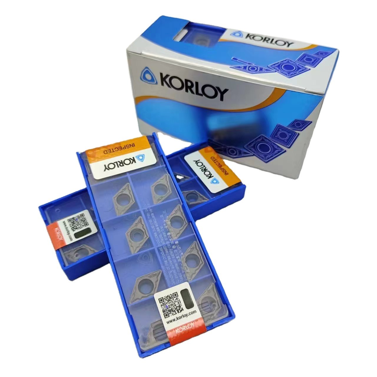 Korloys Original DCMT070204-HMP Series CNC Turning Tool Full Boring Tool PC9030 Made of Stainless Steel